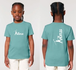 PEATLES - kids T-shirt, kleur teal monstera